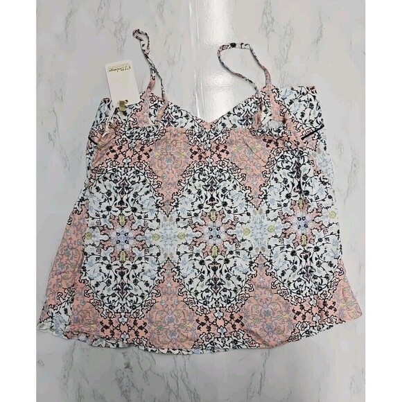P.J. Salvage Womens Coral Print Pajama Sleep Cami Tank Top Size Small NEW $48 - Picture 5 of 5